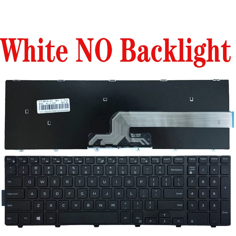 NEW US laptop Keyboard FOR DELL Inspiron 15 5000 5551 5552 5555 5566 5557 5558 5559 P51F P39F Laptop English Keyboard