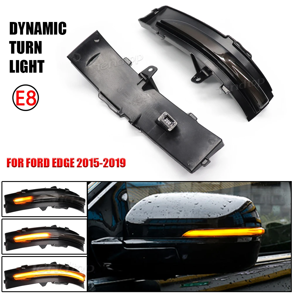 1Pair For Ford EDGE 2015-2021 Edge ST-Line Facelift  LED Dynamic Turn Signal Light Side Mirror Indicator Blinker Car Accessories - view 6