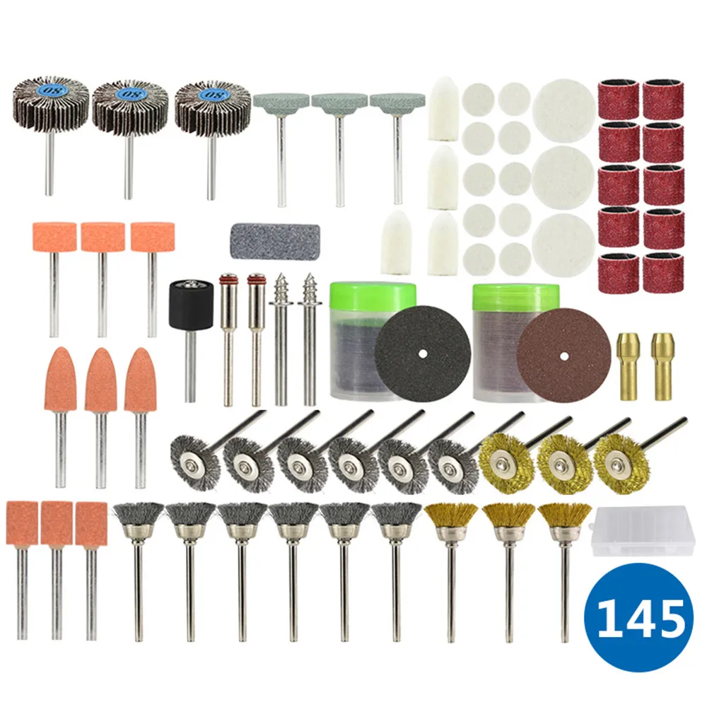 Rotary Power Tool Fits Dremel 145pcs 1/8" Shank Sanding Polish Accessory Bit Set   