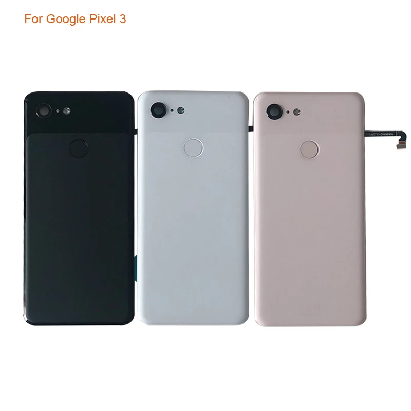 Original Back Battery Cover Case+Fingerprint+Camera Lens For Google Pixel 3 Rear Housing