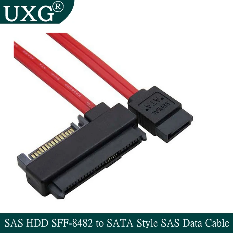 

SAS HDD SFF-8482 to SATA Style SAS Ports Data Cable + 15Pin SATA Power Connector Cord 50CM