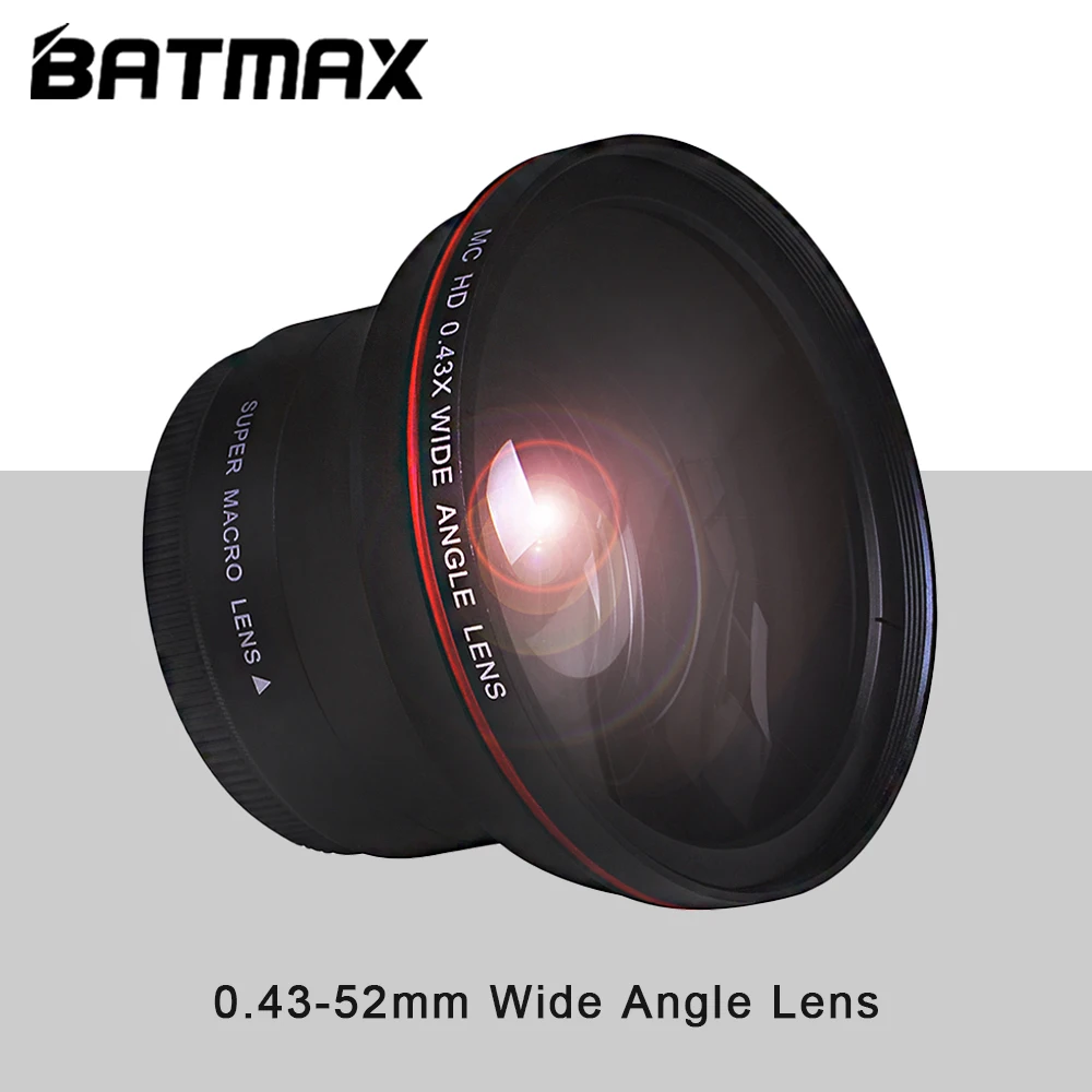 

52MM 0.43x Professional HD Wide Angle Lens (w/Macro Portion) for Nikon D7100 D7000 D5500 D5300 D5200 D5100 D3300 DSLR Camera