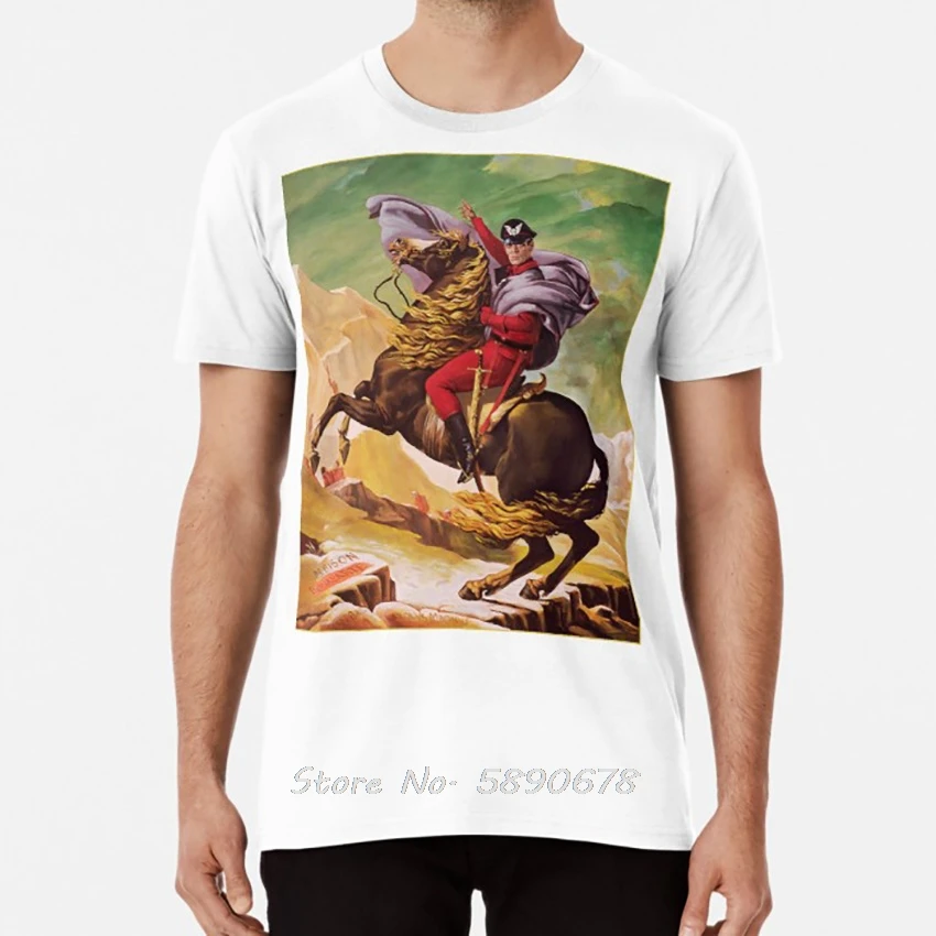 Bison Bonaparte T 셔츠 나폴레옹 들소 말 Megalomaniac Raul Julia Napoleon 독재자 영화 Tshirt 남성면 Tees Top 하라주쿠