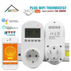 16A weekly programmable WIFI Heating thermostat eu plug