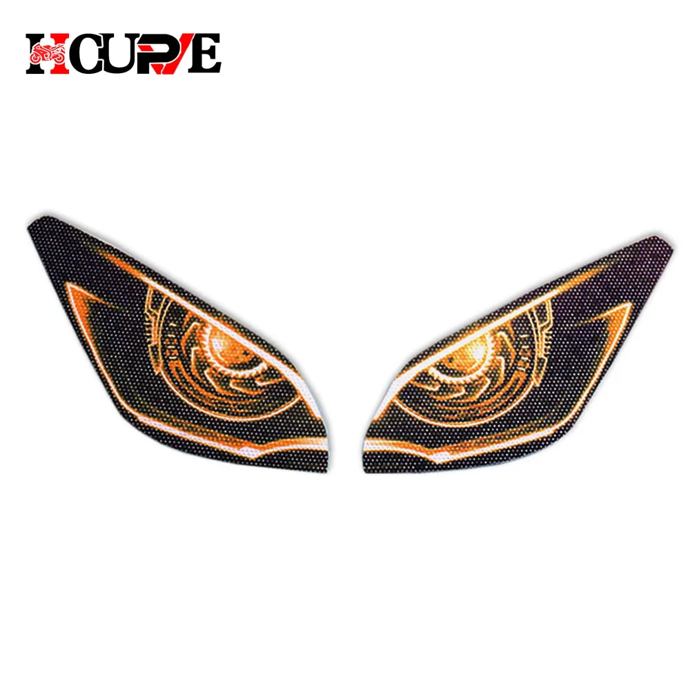 Motorcycle 3D Front Fairing Headlight Stickers Guard Head Light Protection Sticker For MT-09 Tracer MT09 MT 09 2016-2019