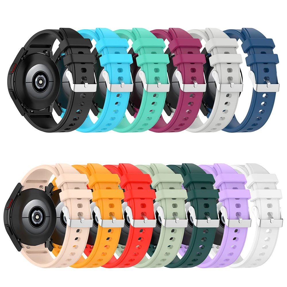 سيليكون حزام ل غالاكسي ساعة 4 44 مللي متر 40 مللي متر استبدال الأساور لسامسونج غالاكسي Watch4 الكلاسيكية 46 مللي متر 42 مللي متر منحني نهاية الفرقة