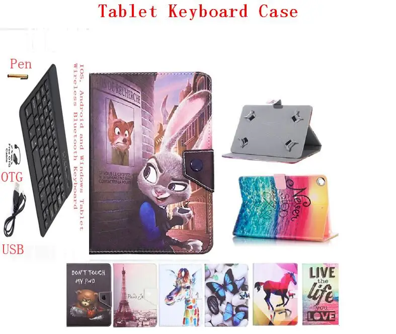 Case for Lenovo TAB2 A10-70 X70L A10-30 TB2 X30L X30F Tablet Magnetic Keyboard PU Universal 10.1'' Bluetooth Keyboard Cover +Pen