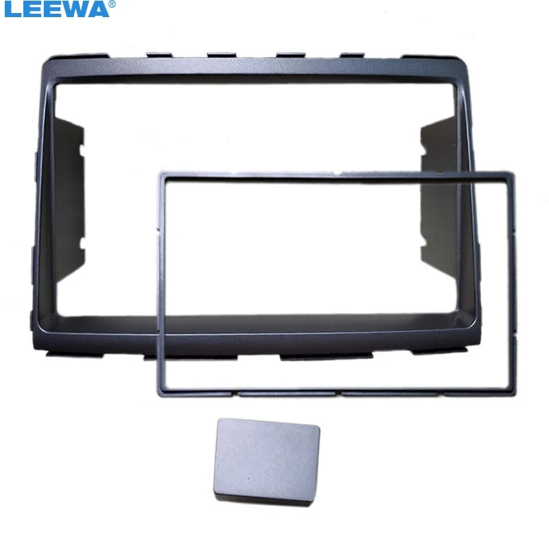 LEEWA Car Refitting 2DIN Stereo Radio DVD Frame Fascia For SSangyong Rodius 2013 Panel Dash Trim Kits #CA5243