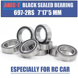 697RS Bearing 10PCS 7x17x5 mm ABEC-7 Hobby Electric RC Car Truck 697 RS 2RS Ball Bearings 697-2RS Black Sealed