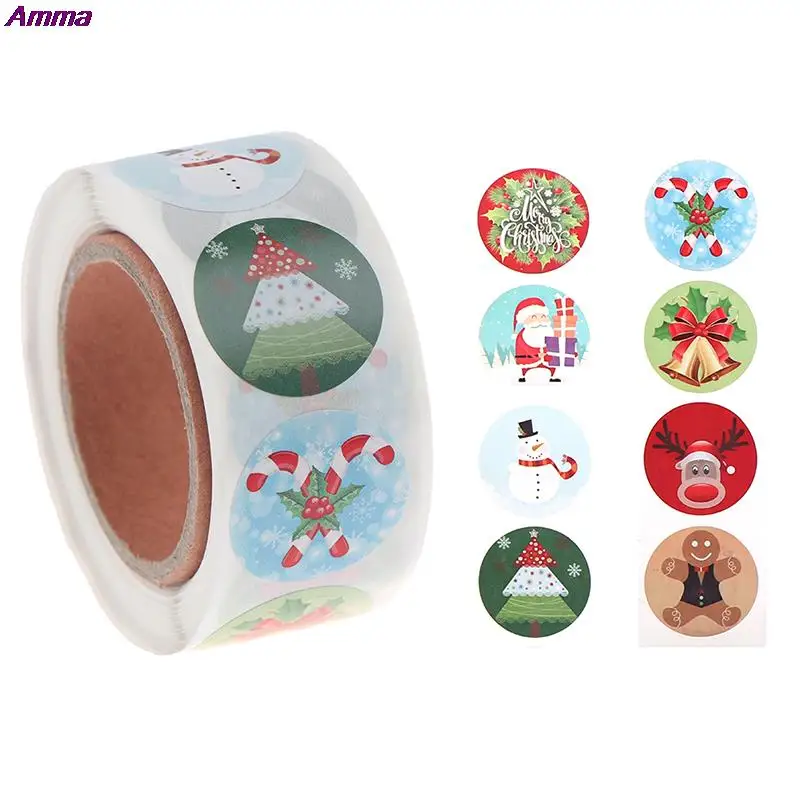 ขายร้อน500Pcs/ม้วน1นิ้ว/2.5ซม.ฮาโลวีนฟักทองตกแต่งป้ายสติกเกอร์ DIY ของขวัญสติกเกอร์กระดาษ
