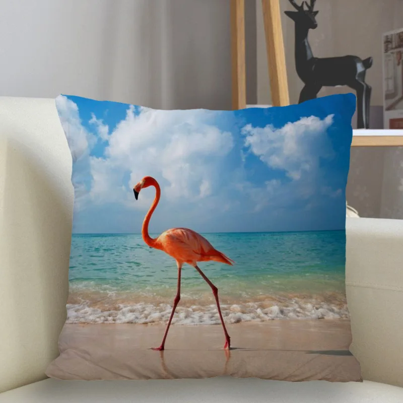 Musife Flamingos Art Pillowcase Custom Square Pillow Cover Case Zipper Pillowcase 35*35,40*40,45*45cm Drop Shipping