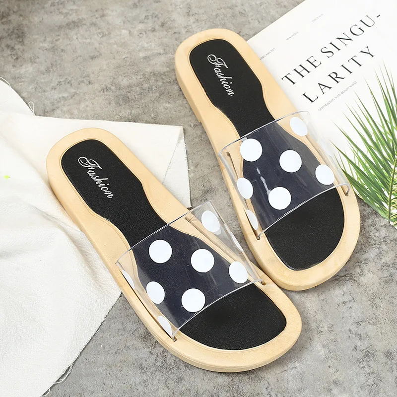 Summer Women's Flat Slippers Light Casual Women Flip-flops Outdoor Slides Fashion Dots Ladies Beach Sandals Zapatillas De Mujer