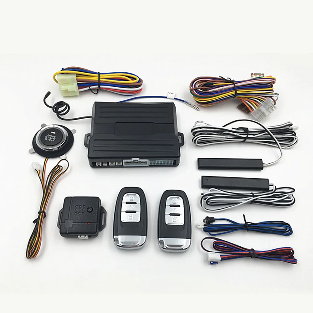 Two Way Car Alarm System with Engine Start LCD Remote Control Key