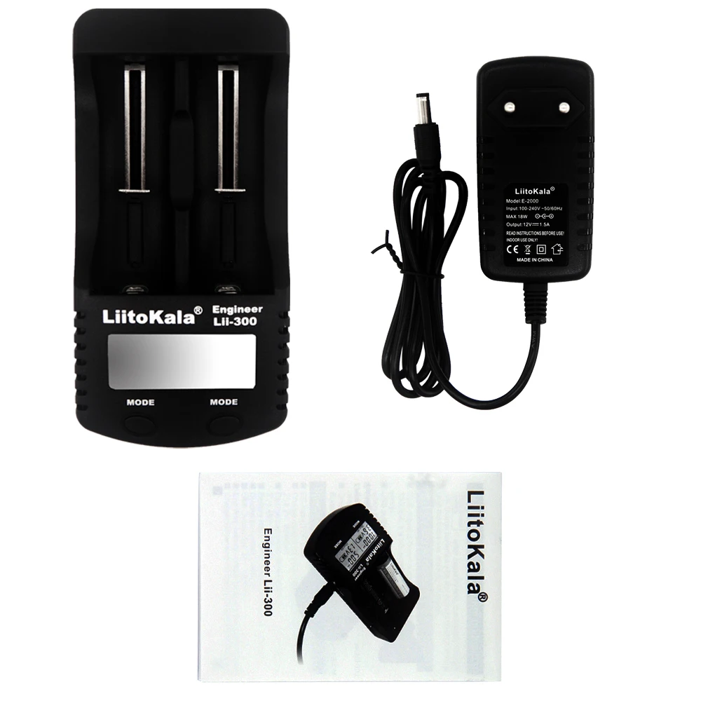 Зарядное устройство LiitoKala для аккумулятора 18650 с ЖК-дисплеем