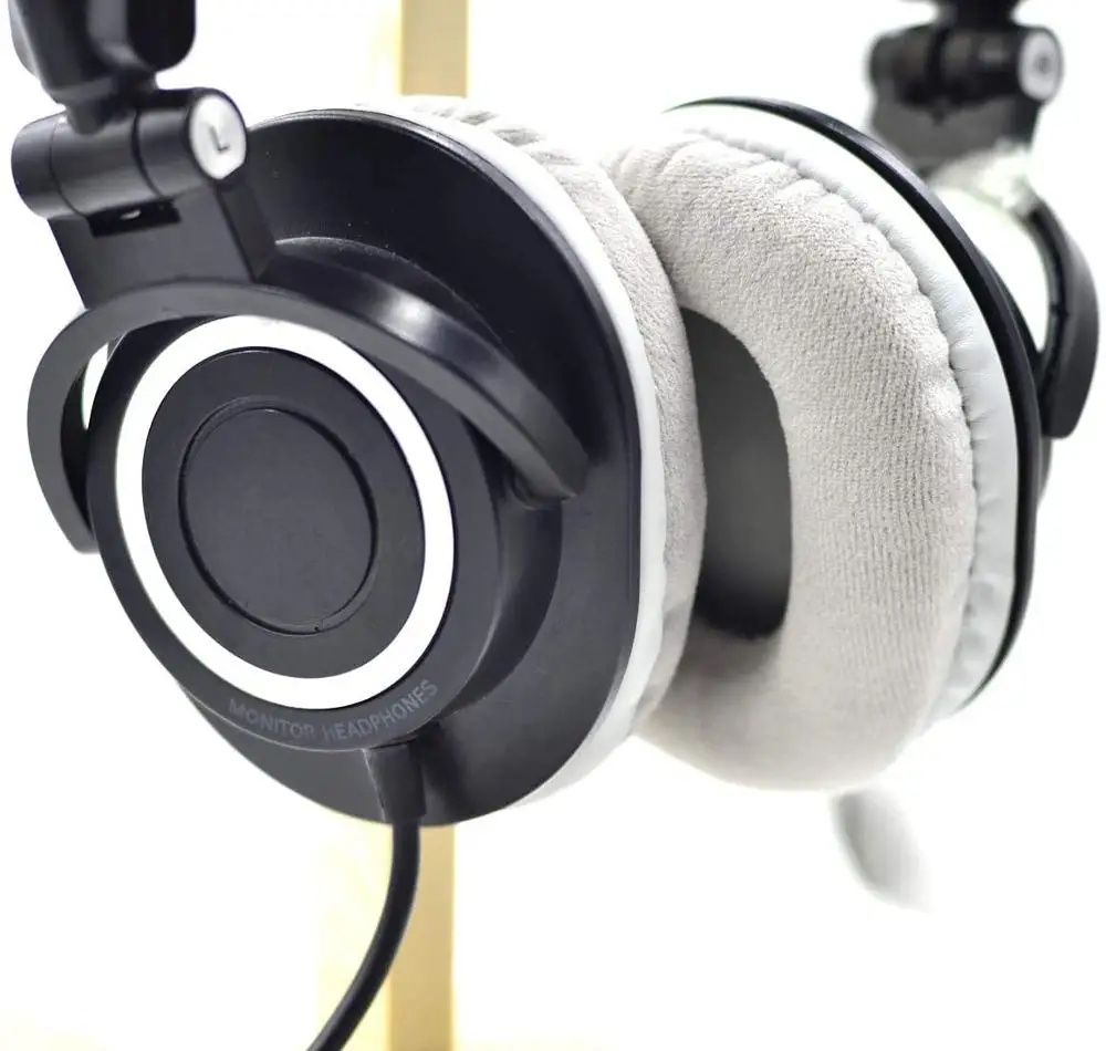 استبدال رمادي القطيفة بطانة للأذن وسادة للصوت تكنيكا ATH-M50 M50S M50X M40 M40S M40X سماعات الرأس