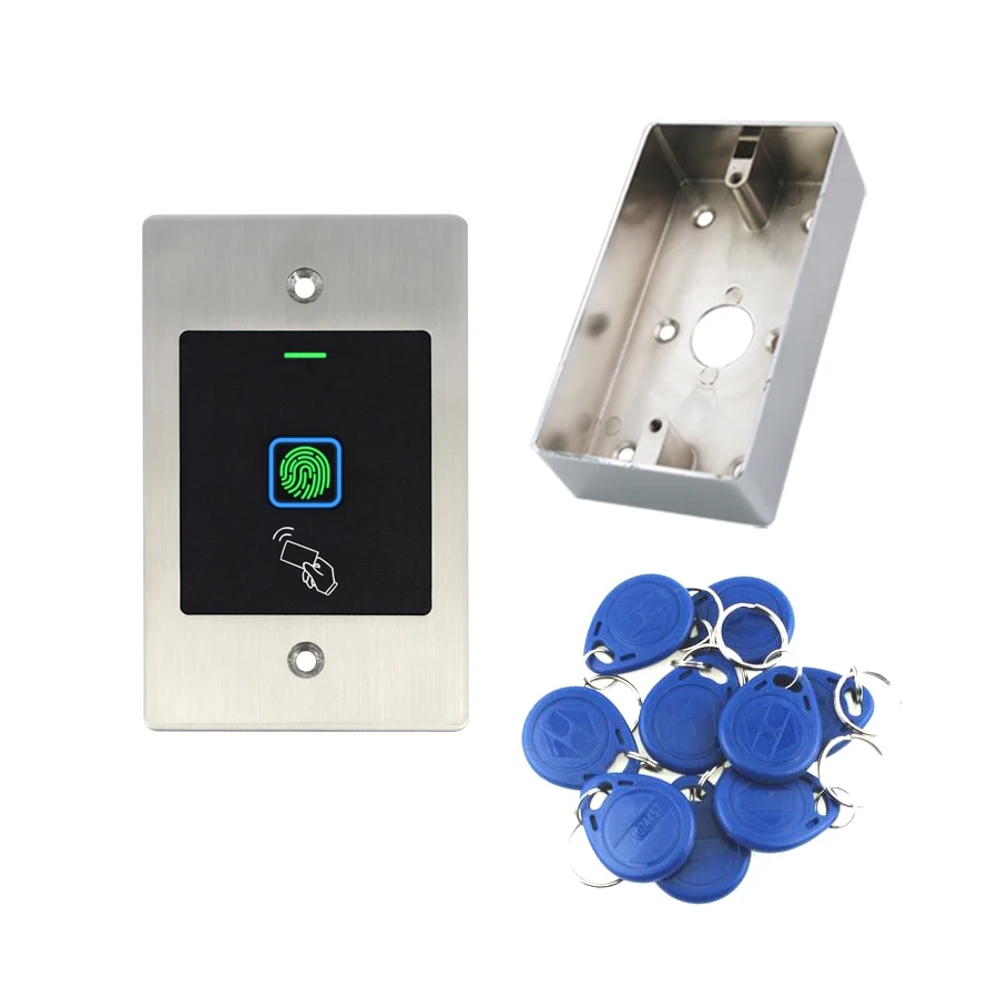 

Embedded Design Biometric Door Lock Proximity Access Control Metal Fingerprint Card Reader RFID EM Card