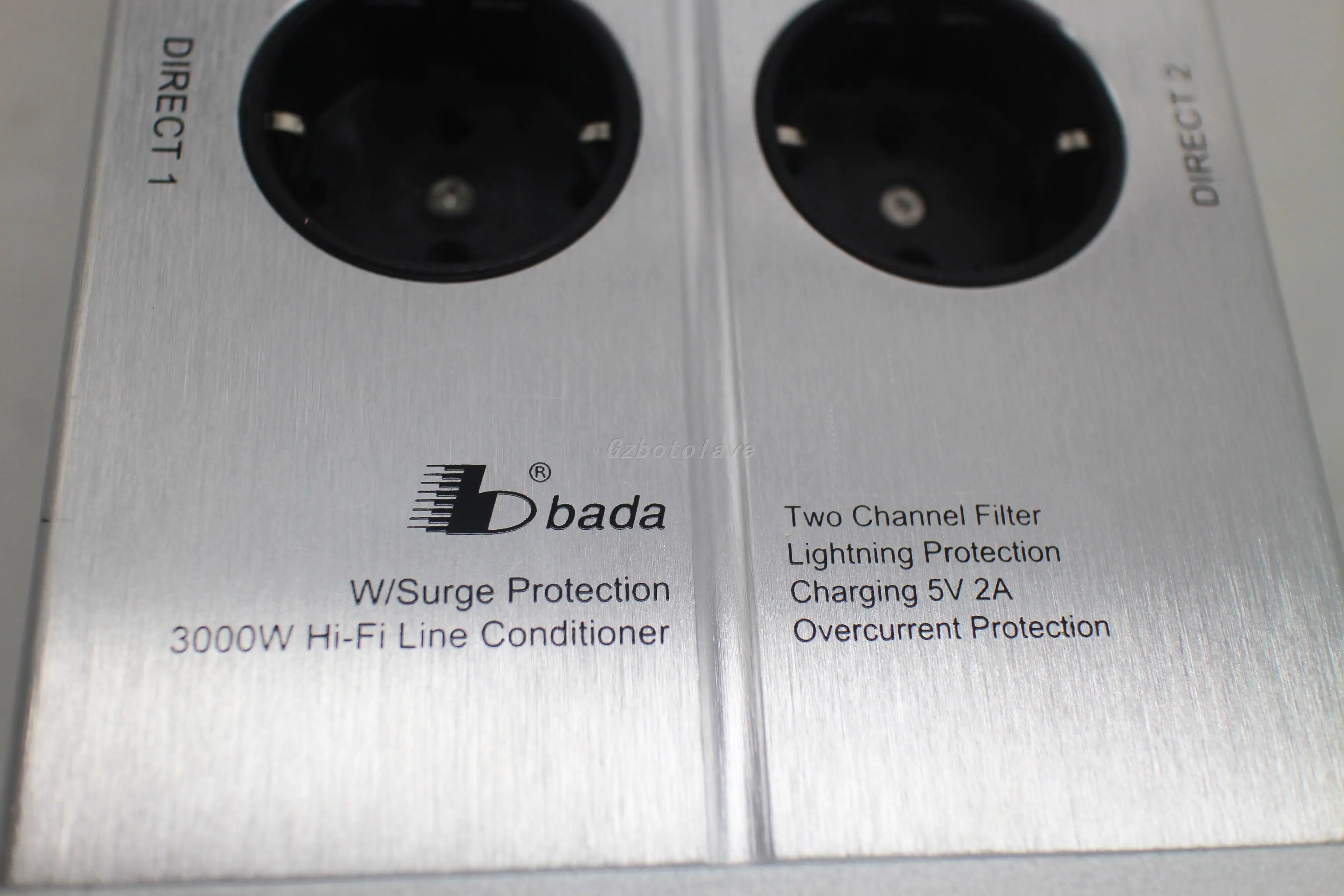 قوة كبيرة 3000 واط Bada 5610 الاتحاد الأوروبي التوصيل مرشح الطاقة مرشح الصوت Schuko المقبس 2 قناة إمدادات الطاقة تصفية مع مخرج USB 5 فولت 2A