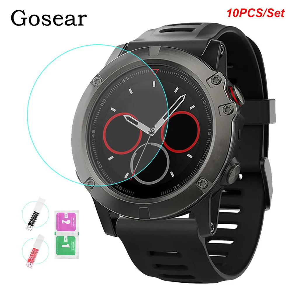 Gosear 10Pcs Clear HD TPU Shock Absorption Screen Protector Cover Film for Garmin Fenix 3 HR 5X Fenix5x fenix3 Watch Protectors