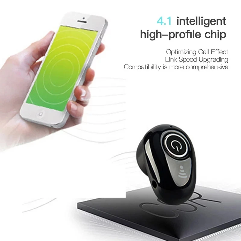 มินิบลูทูธไร้สาย5.0หูฟังหูฟังกีฬาพร้อมไมโครโฟนแฮนด์ฟรีชุดหูฟังหูฟังสำหรับ Samsung Huawei โทรศัพท์หูฟัง