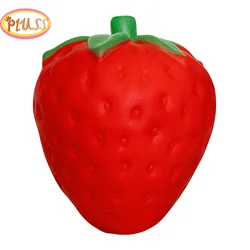 Jumbo Strawberry Fruit Cute Squishy Food Squishies Cream Scented Slow Rising Squeeze Toy Phone Strap Original Package