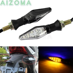 2x Motorcycle Turn Signal Blinker LED Indicator Blue Amber Lights For Yamaha Kawasaki Suzuki BMW R1200GS F800 S1000XR Universal