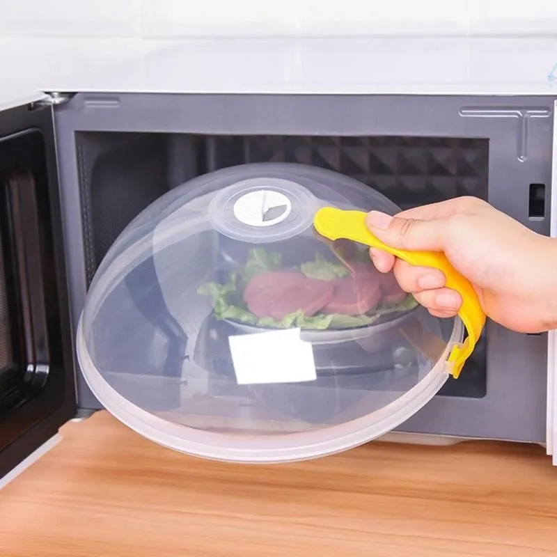 

Microwave Food Anti-Sputtering Cover With Handle Microwave Splatter Cover Anti-splatter Microwave Guard Lid With Steam Vents