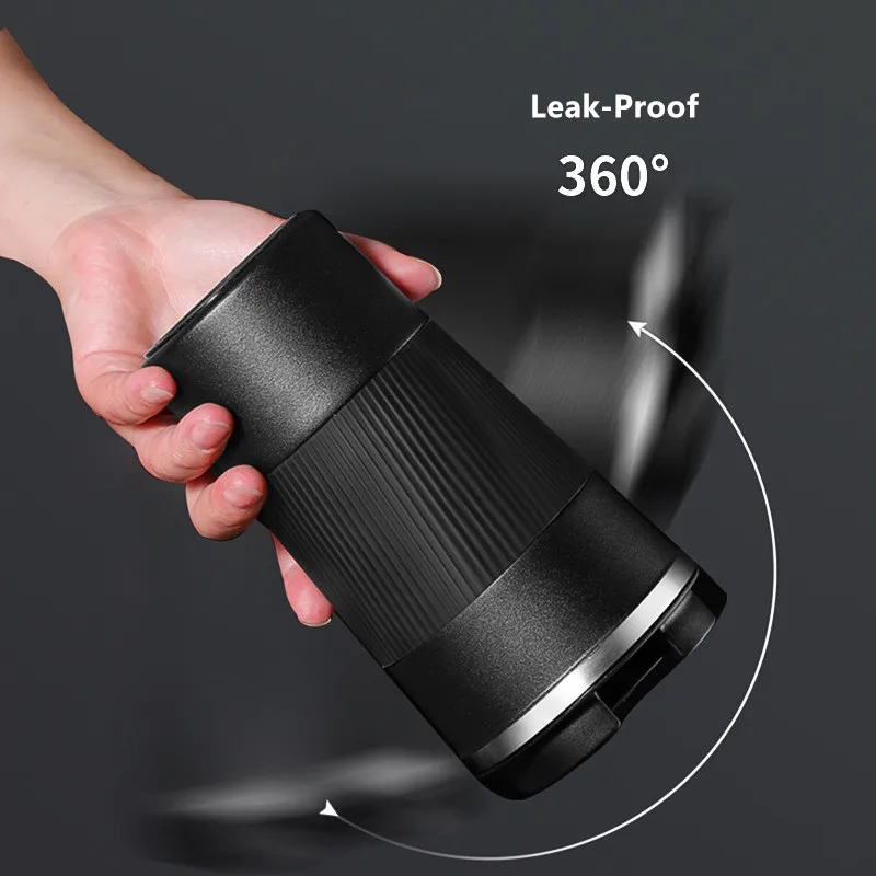 380ml/510ml Double Stainless Steel Coffee Thermos Mug with Non-slip Case Car Vacuum Flask Travel Insulated Bottle