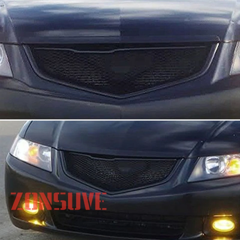 For Honda Accord CL7 Euro R Acura TSX 2003 2004 2005 Year Refitt Front Center Racing Grille Cover Accessorie Body Kit