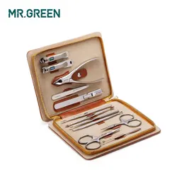 MR.GREEN 12 in1 zestaw do Manicure ze stali nierdzewnej obcinacz do paznokci skórek narzędzie zestaw do Manicure narzędzia pielęgnacja paznokci zestaw do pielęgnacji zestaw obcinaków do paznokci