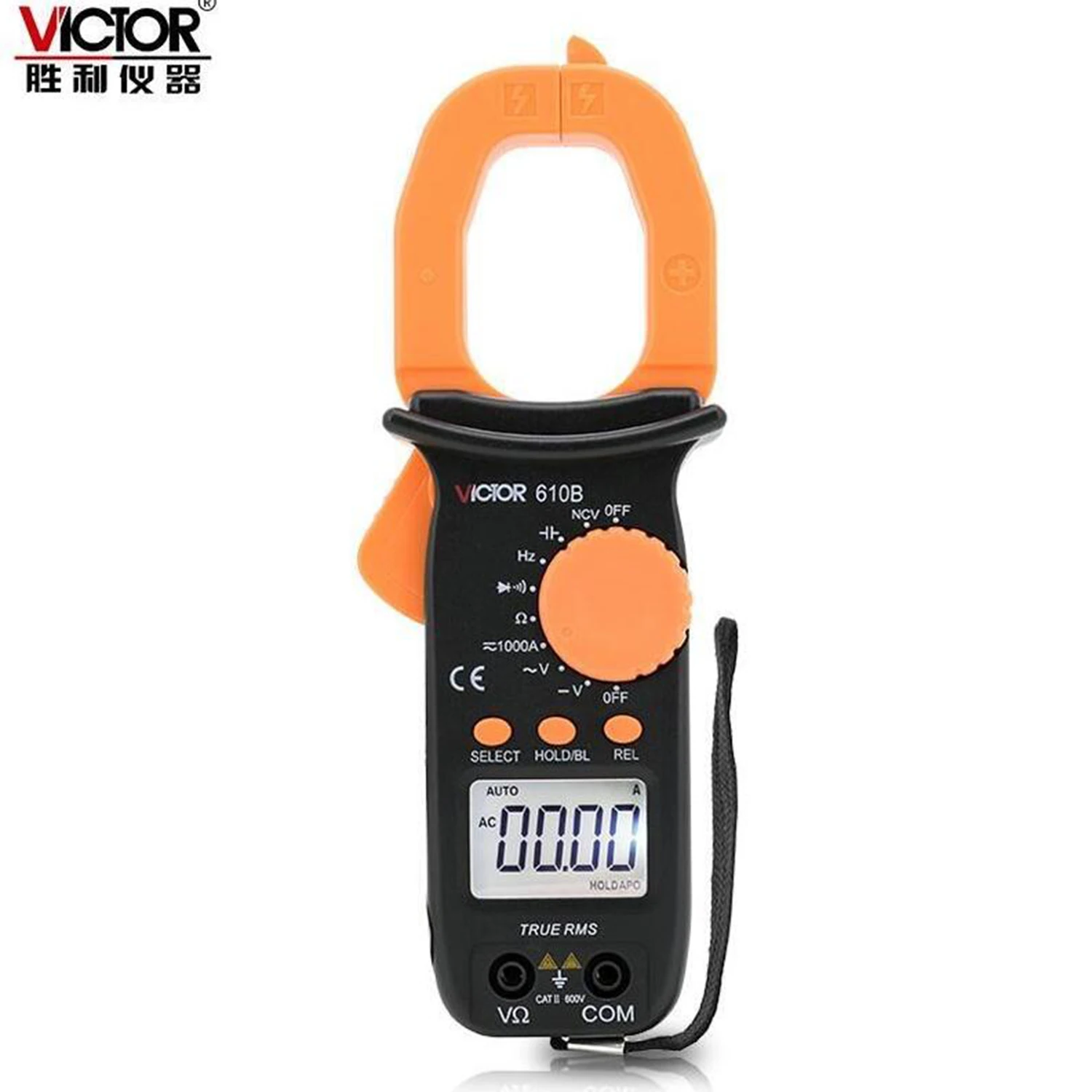 Victor vc610c vc610b handheld ac dc digital braçadeira medidor faixa automática rms verdadeiro, maneira da operação automóvel, lcd tamanho: 35*24mm.