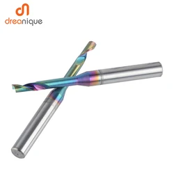 Dreanique 1pc Coated Single Flute End Mill 3-8mm, CNC Aluminum Cutting Tool for Door/Window Profiles, Worldwide Shipping