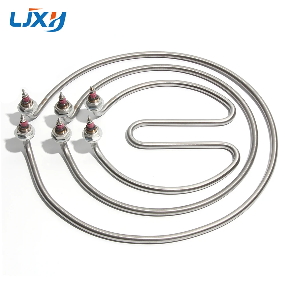 LJXH Noodle Cooking Stove Barrel Soup Pot Heating Tube Round Heating Rod Electric Heating Pipe 220V/380V 3KW/4KW Heater Element