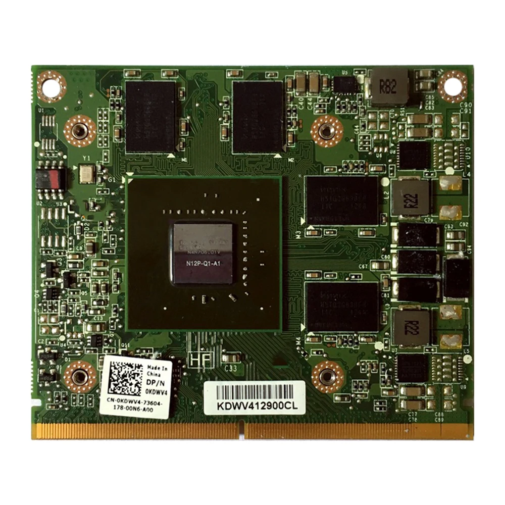 Carte graphique Quadro Q1000 Q1000M 2 go N12P-Q1-A1 avec support X, pour Dell M4600 M4700 HP 8540W 8560W 8570W 8770W, Test OK