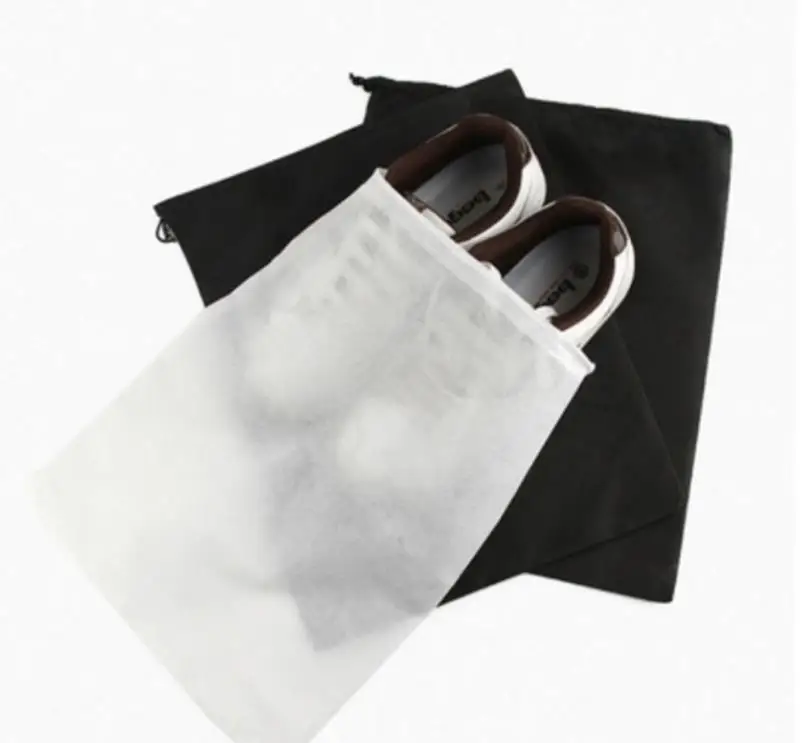 Storage Bag Non Woven Reusable Shoe Cover With Drawstring Case Breathable Dust Proof Sundries Package Home Tool  SN3554