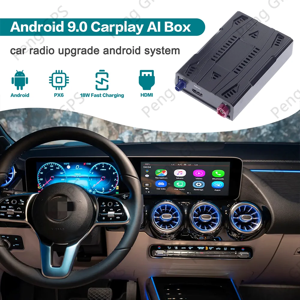 

Система Android, адаптер Carplay Box для Mercedes Benz, автомобильный мультимедийный плеер, беспроводное зеркальное соединение, Apple Carplay, Android, авто тв