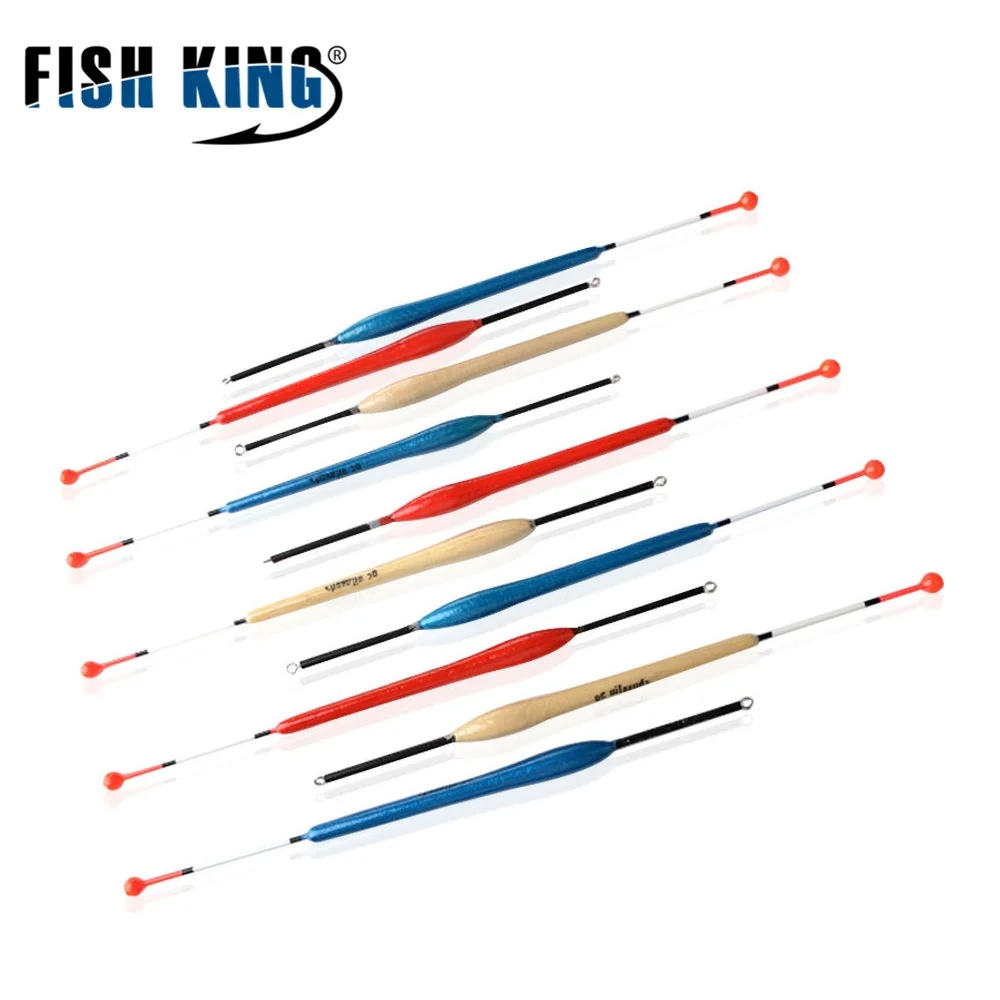 FISH KING 10pcs 2g 3g 4g 5g Fishing Float Bobber Set Barguzinsky Fir Pesca Length Long Vertical Buoy For Carp Fishing Tackle