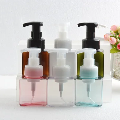 Square Plastic Foaming Pump Bottles,Lash Cleanser Pump Bottle,Lash Shampoo Bottles,Foam Dispenser Empty Refillable Travel Bottle