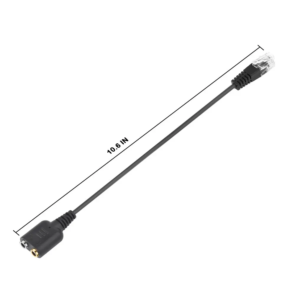 New 1PC 25cm Dual 3.5mm Audio Jack Female to Male RJ9 Plug Adapter Convertor Cable PC Computer Headset Telephone Using