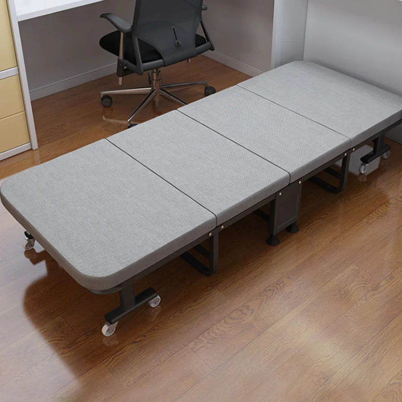 Folding Bed Single Office Lunch Break Artifact Bed for Lunch Break Portable Recliner Simple Escort Four Fold Temporary Home Bed