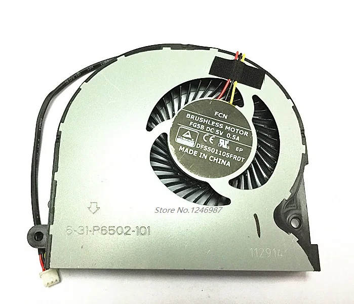 

Original New Laptop CPU Cooling Fan For Clevo P650SA P650SE P651SE P651SG DFS501105FR0T FG5B 6-31-N1502-301