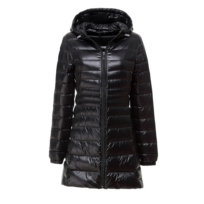 Oversized 7XL 8XL Plus Long Down Jacket Women Winter Ultra Light Down Jacket Women with Hooded Down Coat Female Big Size Coats