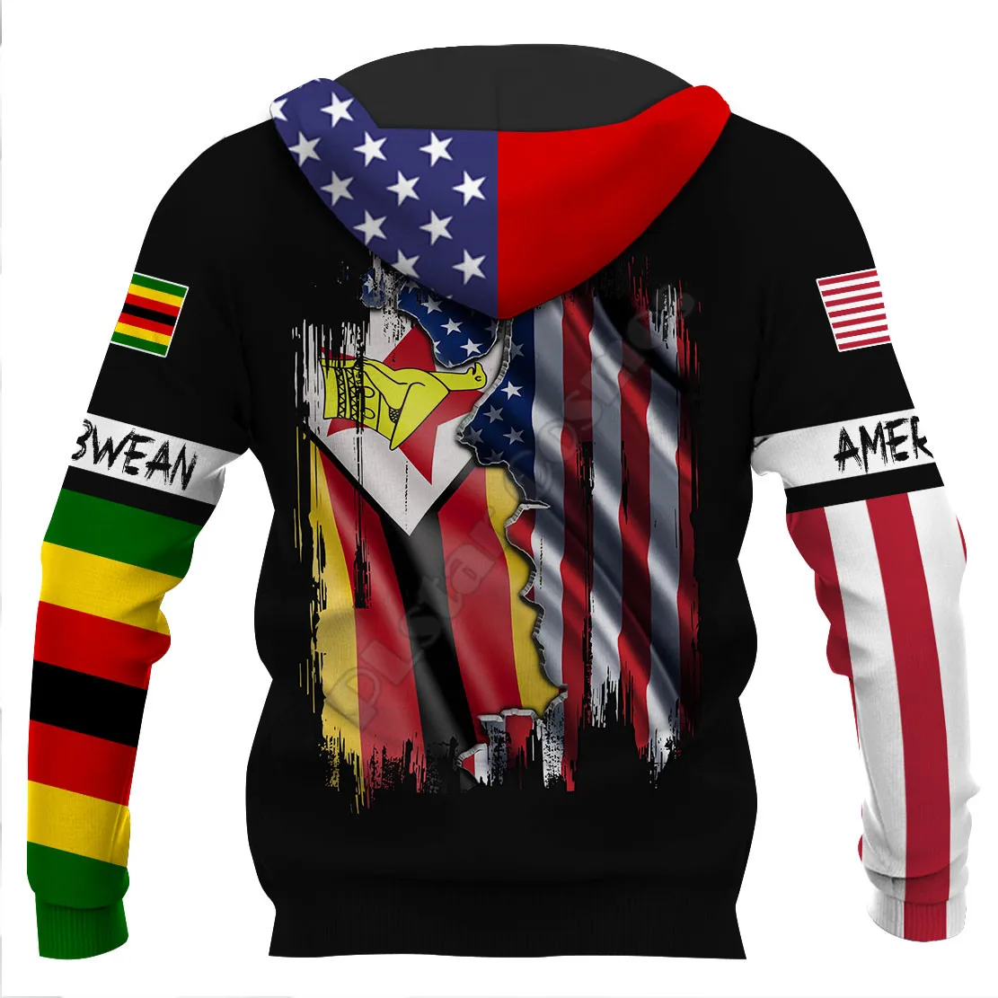 Zimbabwean hoodies 3D Nyomtatott hoodies Megmunkalás Garbó férfiak számára Nők sweatshirts Szvetter cosplay Kellékek