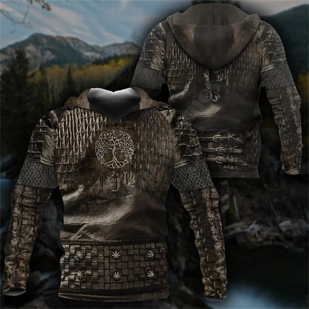 Irish Armor Knight Warrior Chainmail 3D Printed Hoodies Fashion Pullover Men For Women Sweatshirts Sweater Cosplay Costumes 01