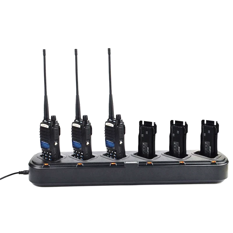 Baofeng UV 82 Six Way Fast Speed Charger Multi Unit UV82 Two Way Radio Station Tool for Pofung UV-82 UV-82HP UV-8D Walkie Talkie