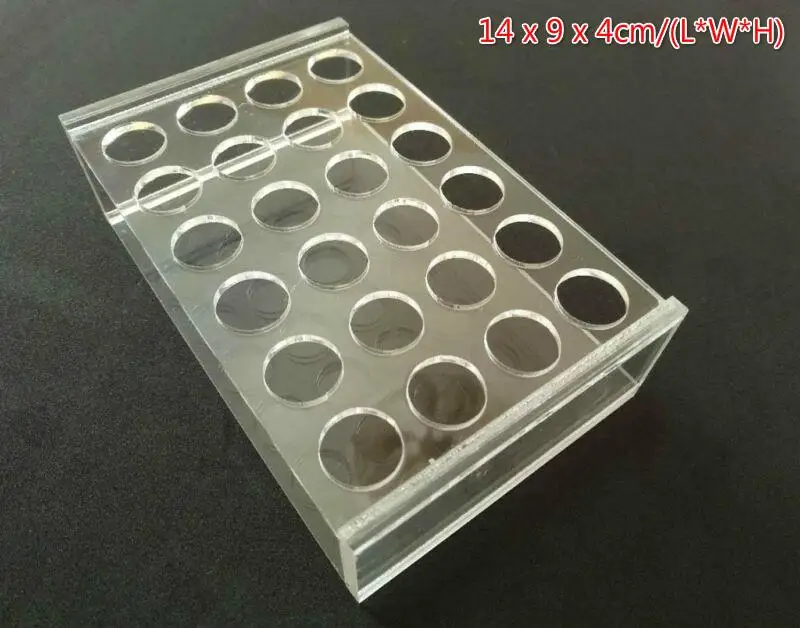 Rack per provette in plastica trasparente a 24 fori per provette da centrifuga forniture da laboratorio scaffale per attrezzature da laboratorio scolastico