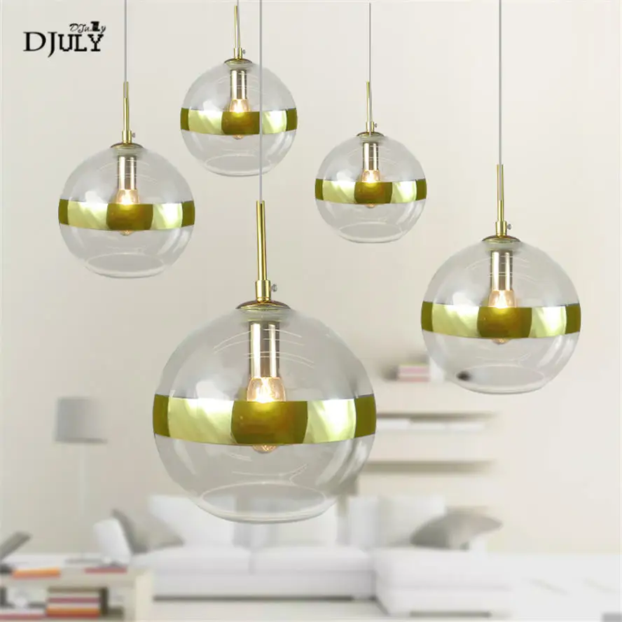 

nordic Minimalism glass globe pendant light for clothing store villa staris gold kitchen fixtures designer suspension led luster