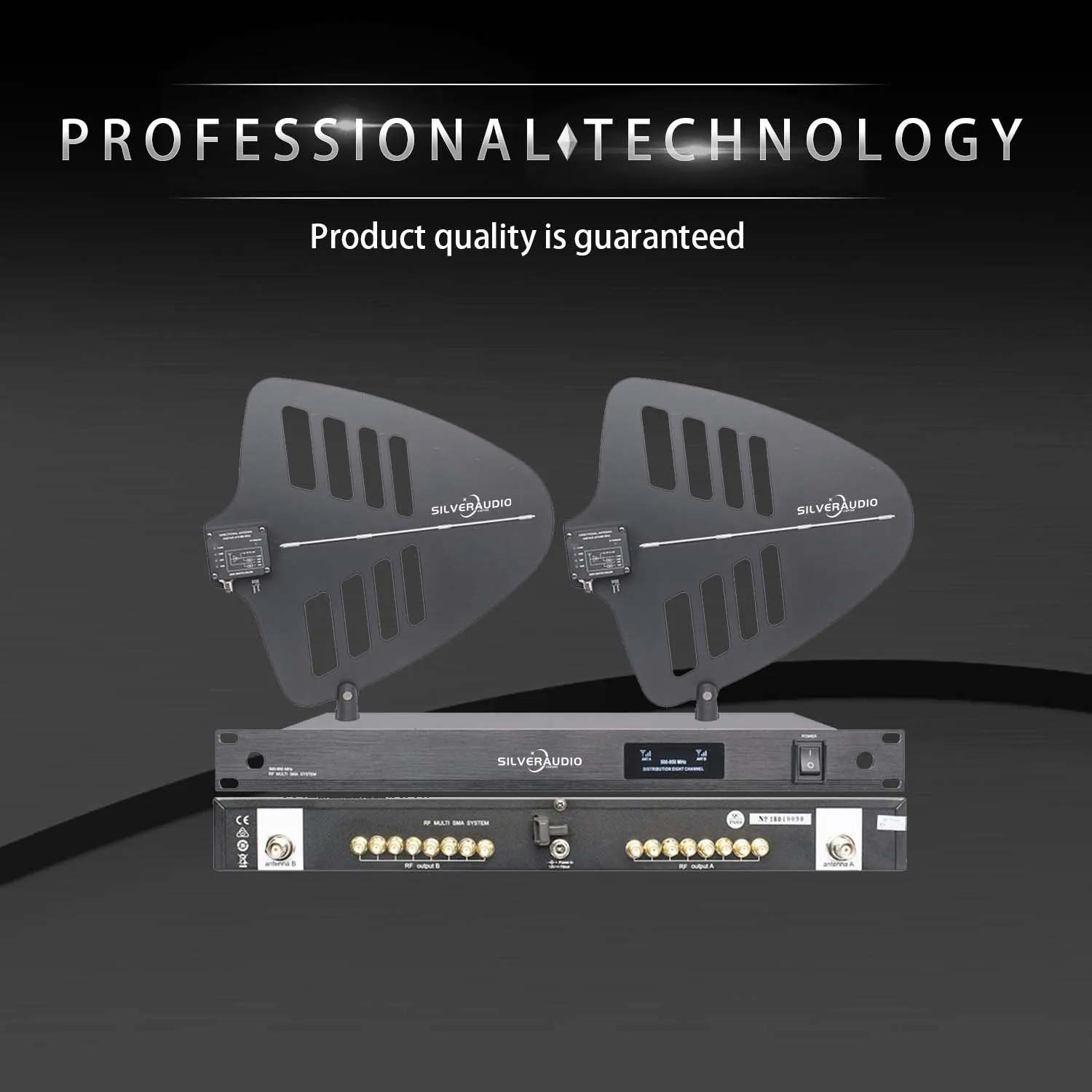 GAW-BK848 8 Channel Antenna Distribution System 8 Sets Receiver 500-950Mhz Active Directional antenna uhf wireless microphone