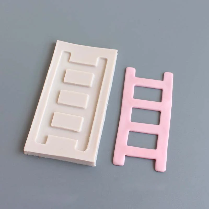 Ladder Silicone Mold Fondant Cakes Decorating Mould Sugarcraft Chocolate Baking Tools Kitchenware For Cake Gumpaste Form