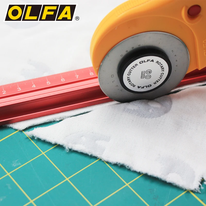 Japan OLFA RTY-3/DX safety cutting cloth wheel knife hob leather cutting cloth rubber band utility knife diameter 60mm