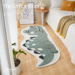 Ins Cartoon Teppich Nordic Schlafzimmer Nacht Teppich Nette Dinosaurier Weiche Boden Matte Sofa Seite Teppich Bad Nicht-slip Fußmatte wohnkultur